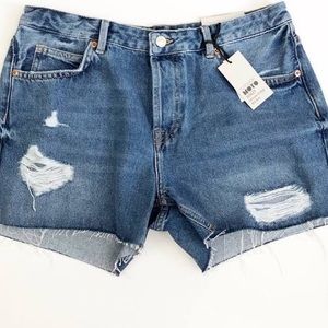 Topshop | Ashley Ripped Boyfriend Denim Shorts